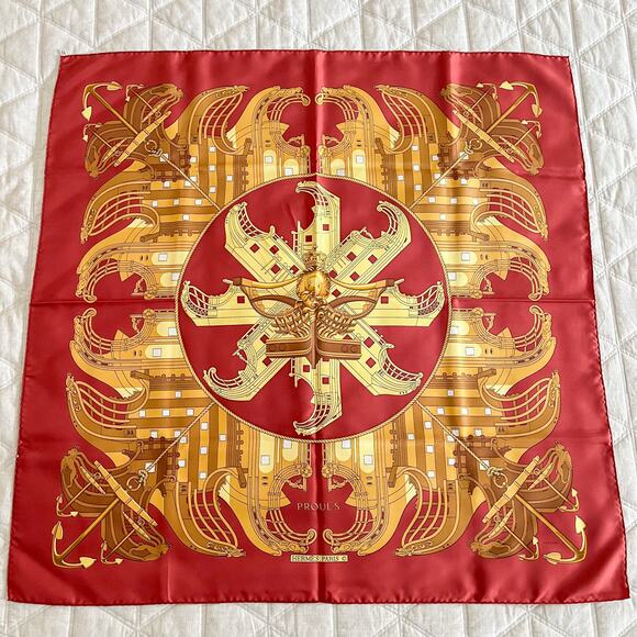 Hermès Silk Proues 90 Scarf - Picture 1 of 7